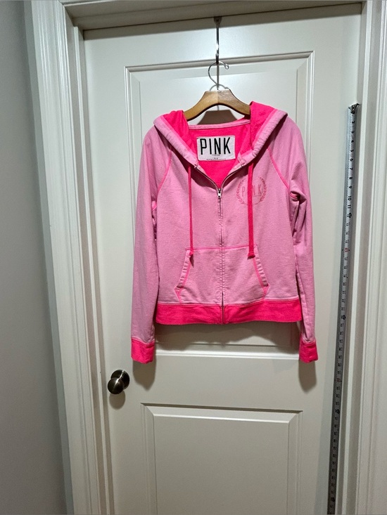 PINK Victoria's Secret Tops - PINK Victoria's Secret Women’s size M Pink Hooded Zip Jacket. Nice condition
